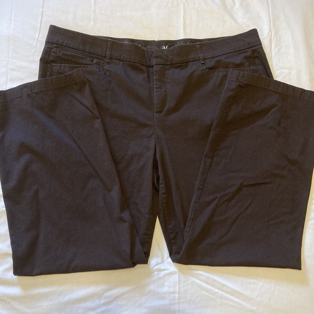 JM Collection Womens Brown Full Length Flared Leg Pants Size 20